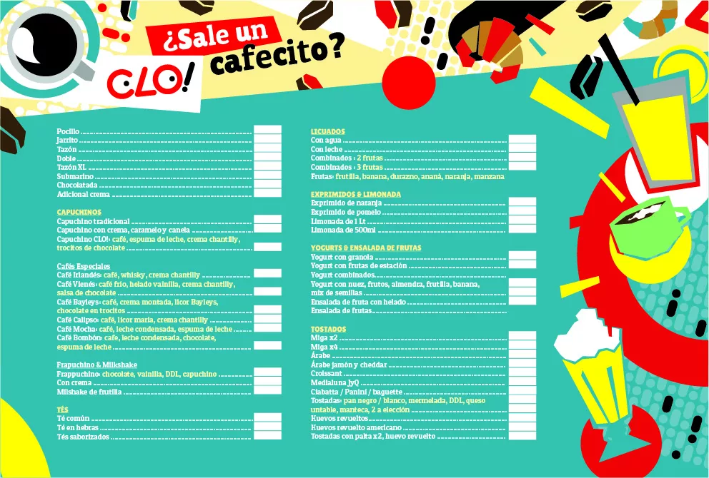 Imagen del menú de CLO!