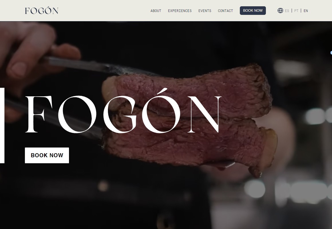 Fogon website homepage