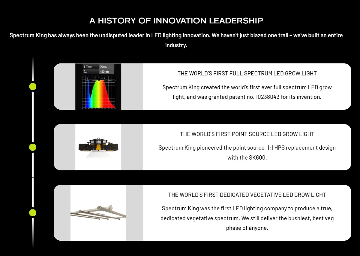 Sección del sitio de Spectrum King