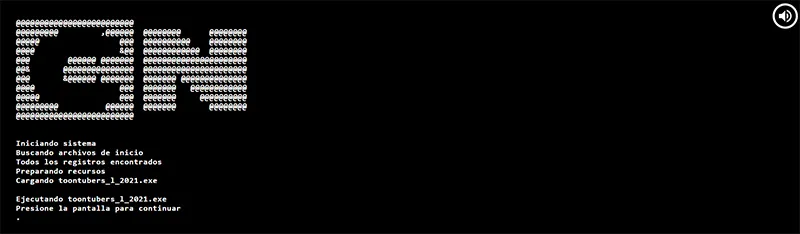 Página de carga del proyecto